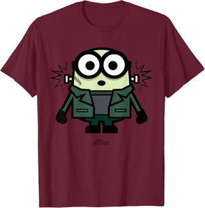 Minions Monsters Frankenbob Shocking Halloween T-Shirt - T-Shirt | Maroon
