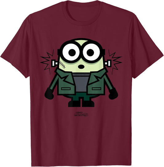 Minions Monsters Frankenbob Shocking Halloween T-Shirt - T-Shirt | Maroon