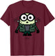 Minions Monsters Frankenbob Shocking Halloween T-Shirt - T-Shirt | Maroon