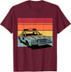 Police Car TV Cop Shows Vintage Retro 70s & 80's Sunset T-Shirt - T-Shirt | Maroon