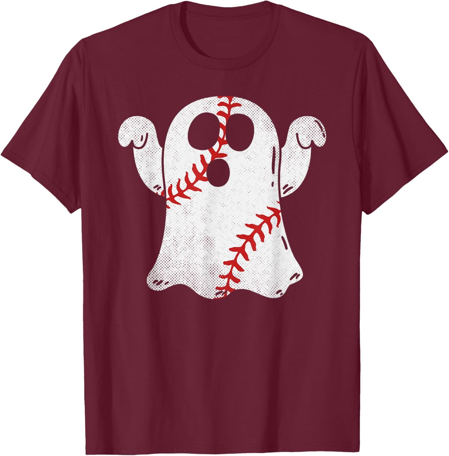 Baseball Ghost Baseball Lover Halloween Costume T-Shirt - T-Shirt | Maroon