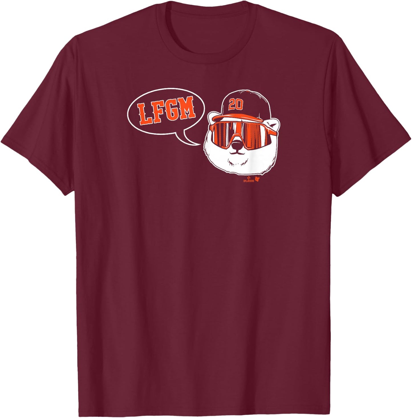 Pete Alonso - LFGM Polar Bear - New York Baseball T-Shirt - T-Shirt | Maroon