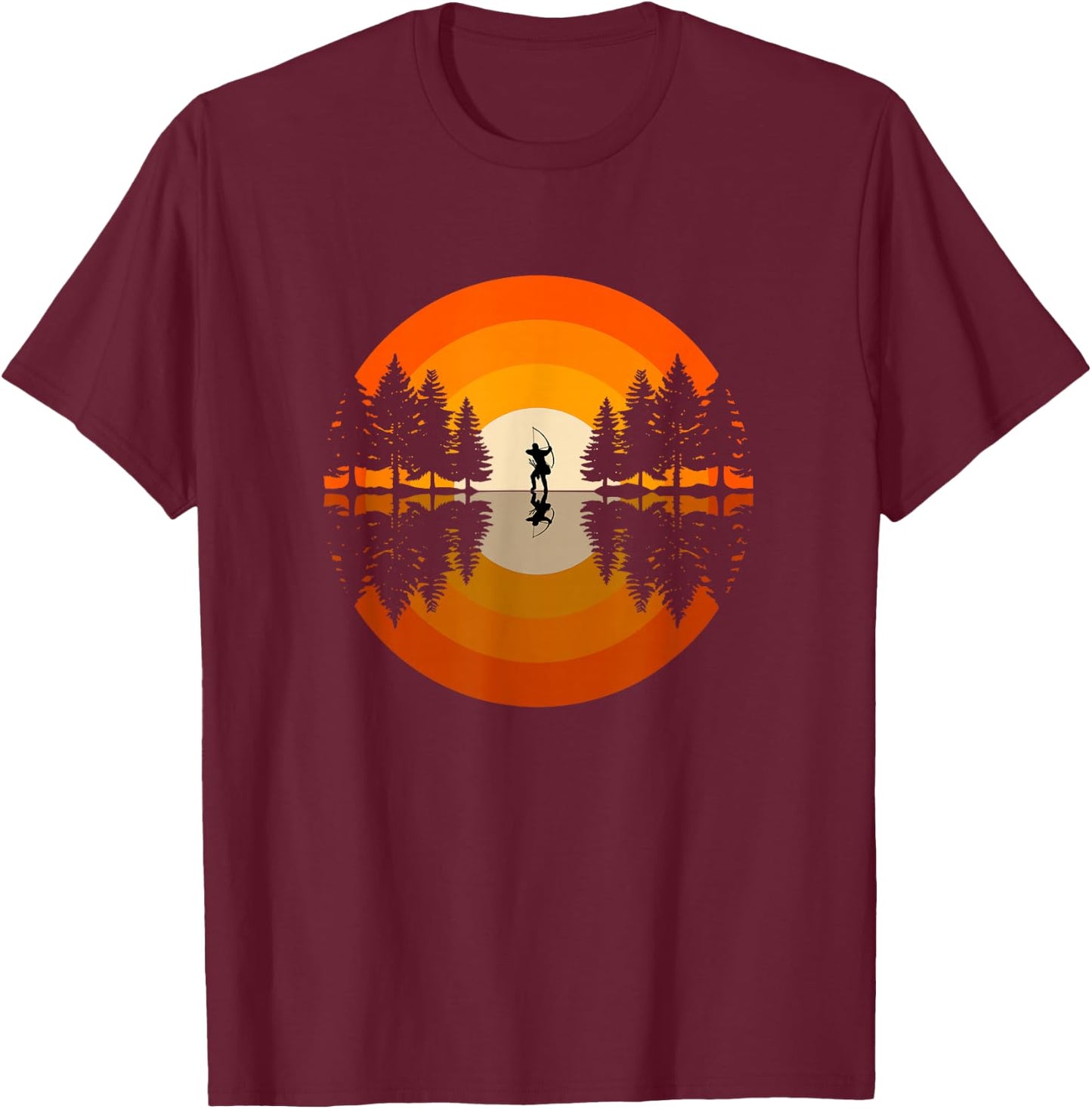 Archer Archery Arrow Bow T-Shirt - T-Shirt | Maroon