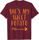 She's my sweet potato - I Yam T-Shirt - T-Shirt | Maroon