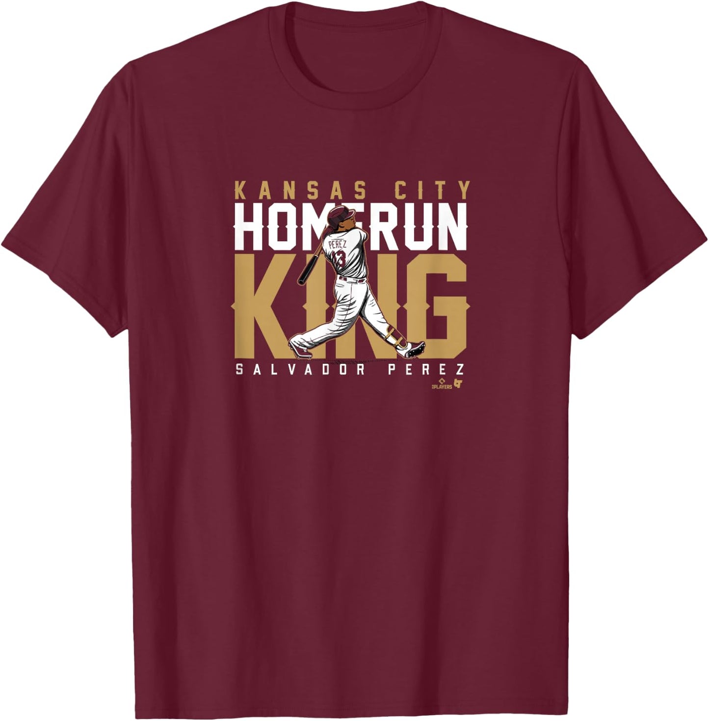 Salvador Perez: KC Home Run King - Kansas City Baseball T-Shirt - T-Shirt | Maroon