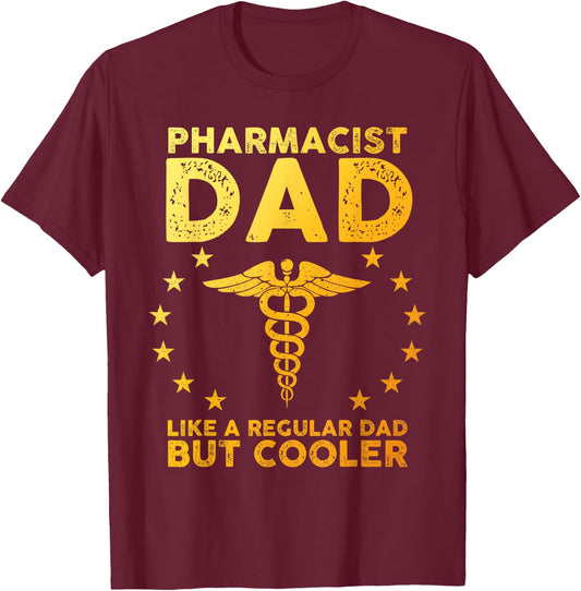 Funny Pharmacist Art For Dad Men School Pharmacy Technicians T-Shirt - T-Shirt | Maroon