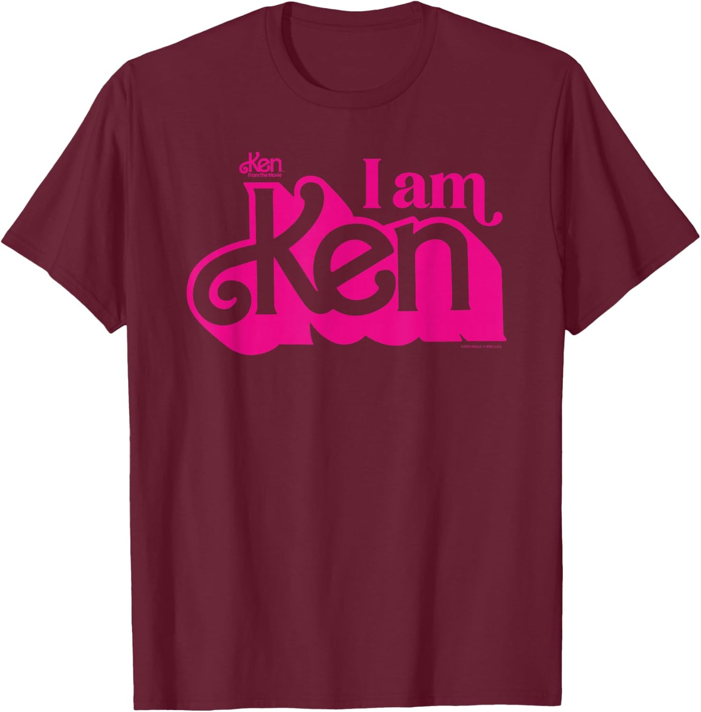 Barbie The Movie - I Am Ken T-Shirt - T-Shirt | Maroon