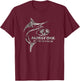 Mossy Oak Fishing Marlin Target Ocean Outdoors Grey Logo T-Shirt - T-Shirt | Maroon