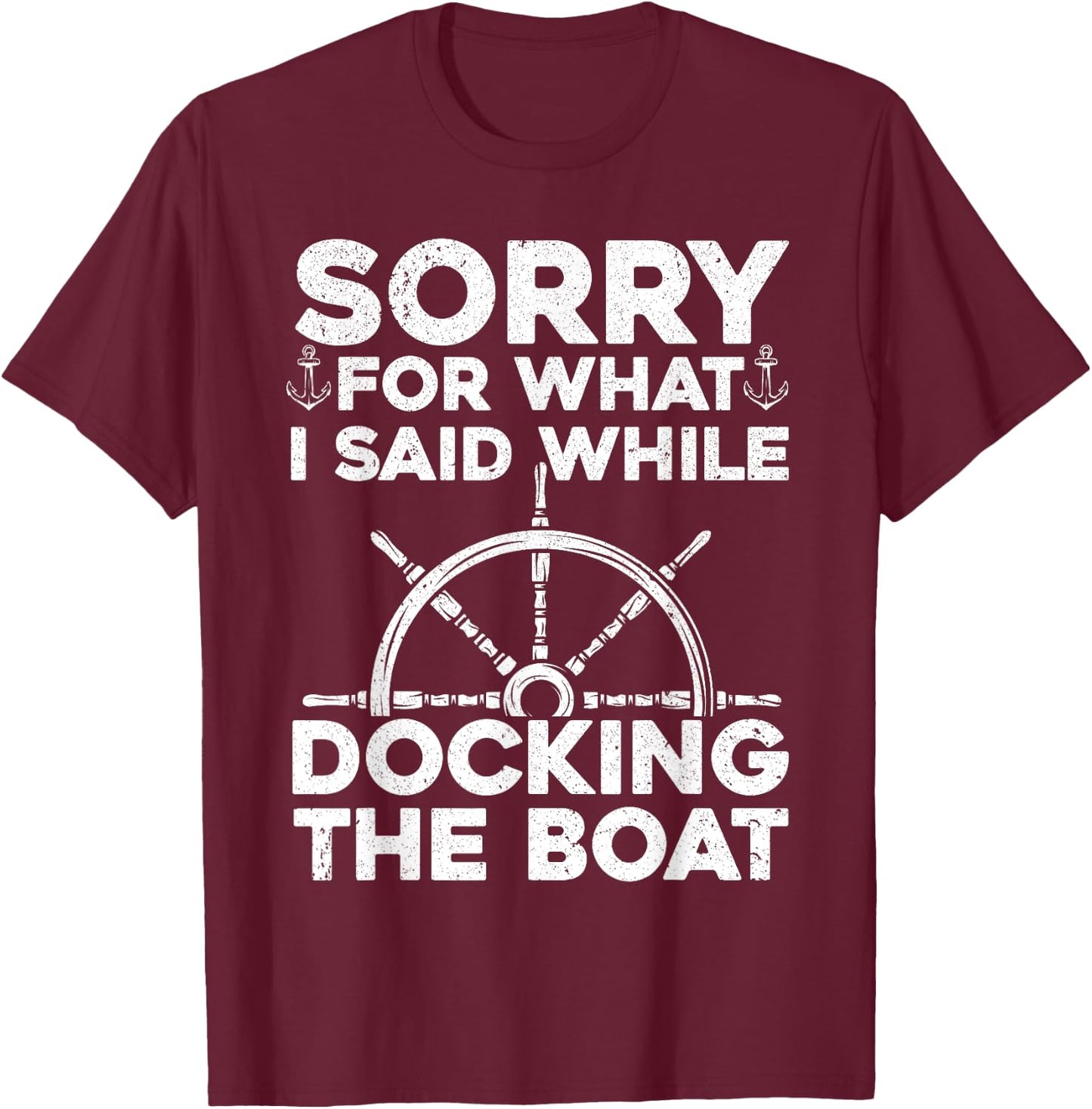 Funny Boating Women Docking The Boat Captain Boater T-Shirt - T-Shirt | Maroon