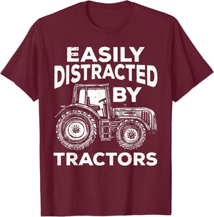 Tractor Art Women Farming Agriculture Farmer Truck T-Shirt - T-Shirt | Maroon