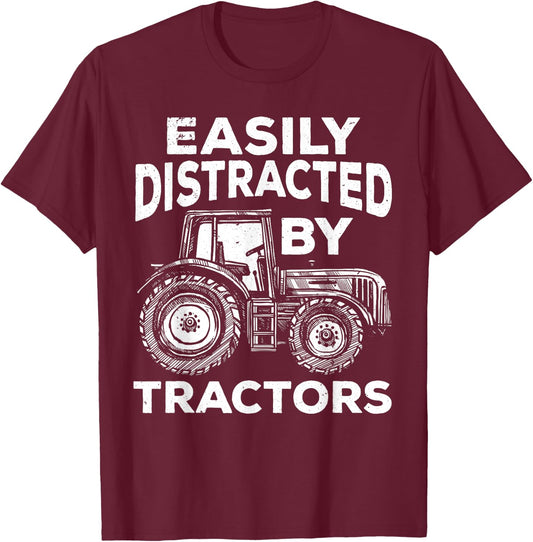 Tractor Art Women Farming Agriculture Farmer Truck T-Shirt - T-Shirt | Maroon
