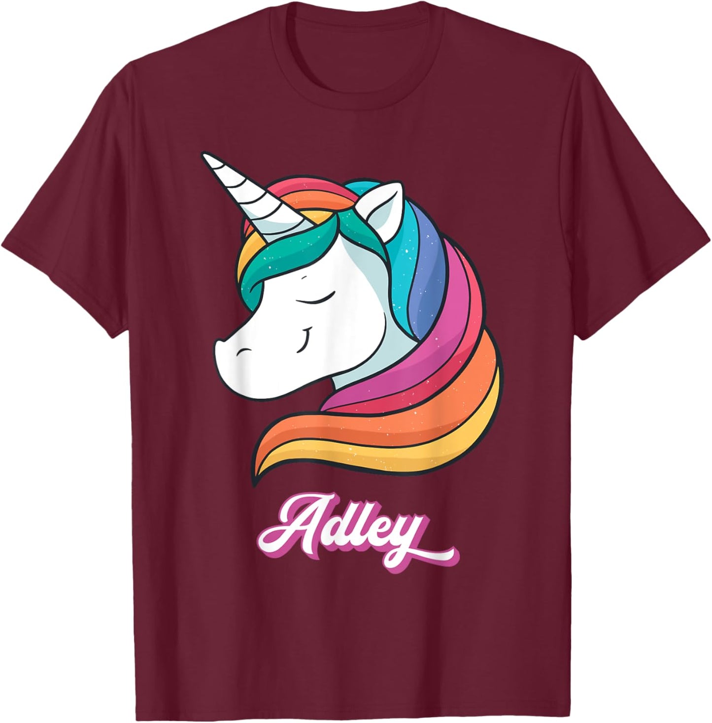 Adley Merch Unicorn Design T-Shirt - T-Shirt | Maroon