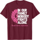 Breast Cancer Awareness Nobody Fights Alone Breast Cancer T-Shirt - T-Shirt | Maroon