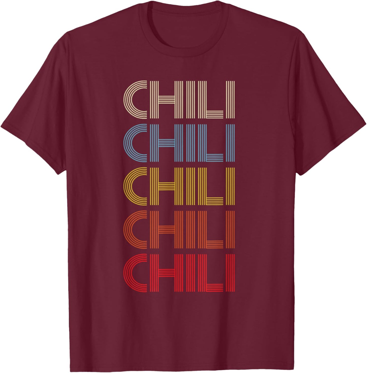 Pepper Retro Spicy Vintage Chili T-Shirt - T-Shirt | Maroon