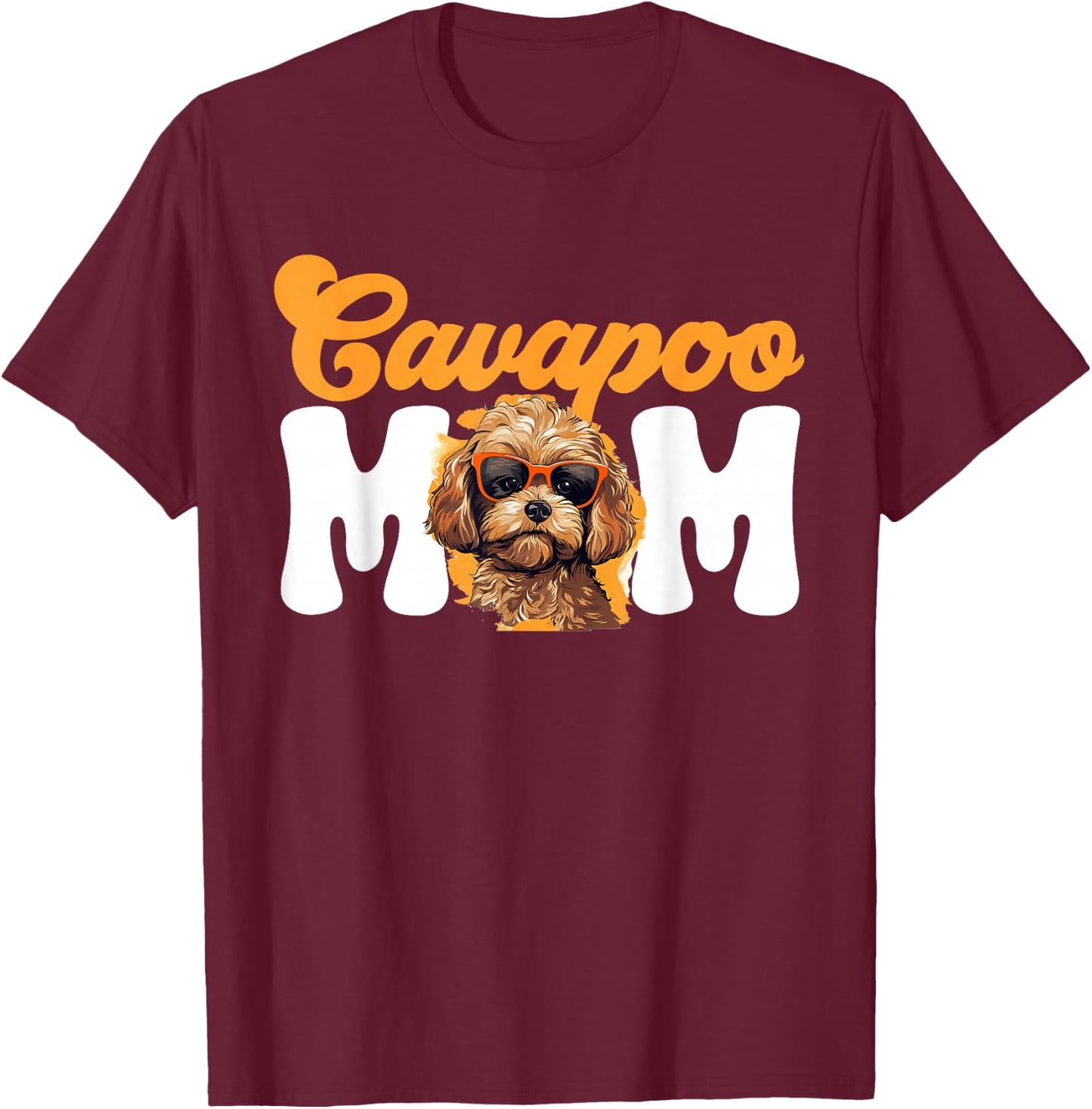 Cavapoo Dog Breed Pet Cavapoo Mom T-Shirt - T-Shirt | Maroon