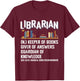 Librarian Definition Librarian T-Shirt - T-Shirt | Maroon