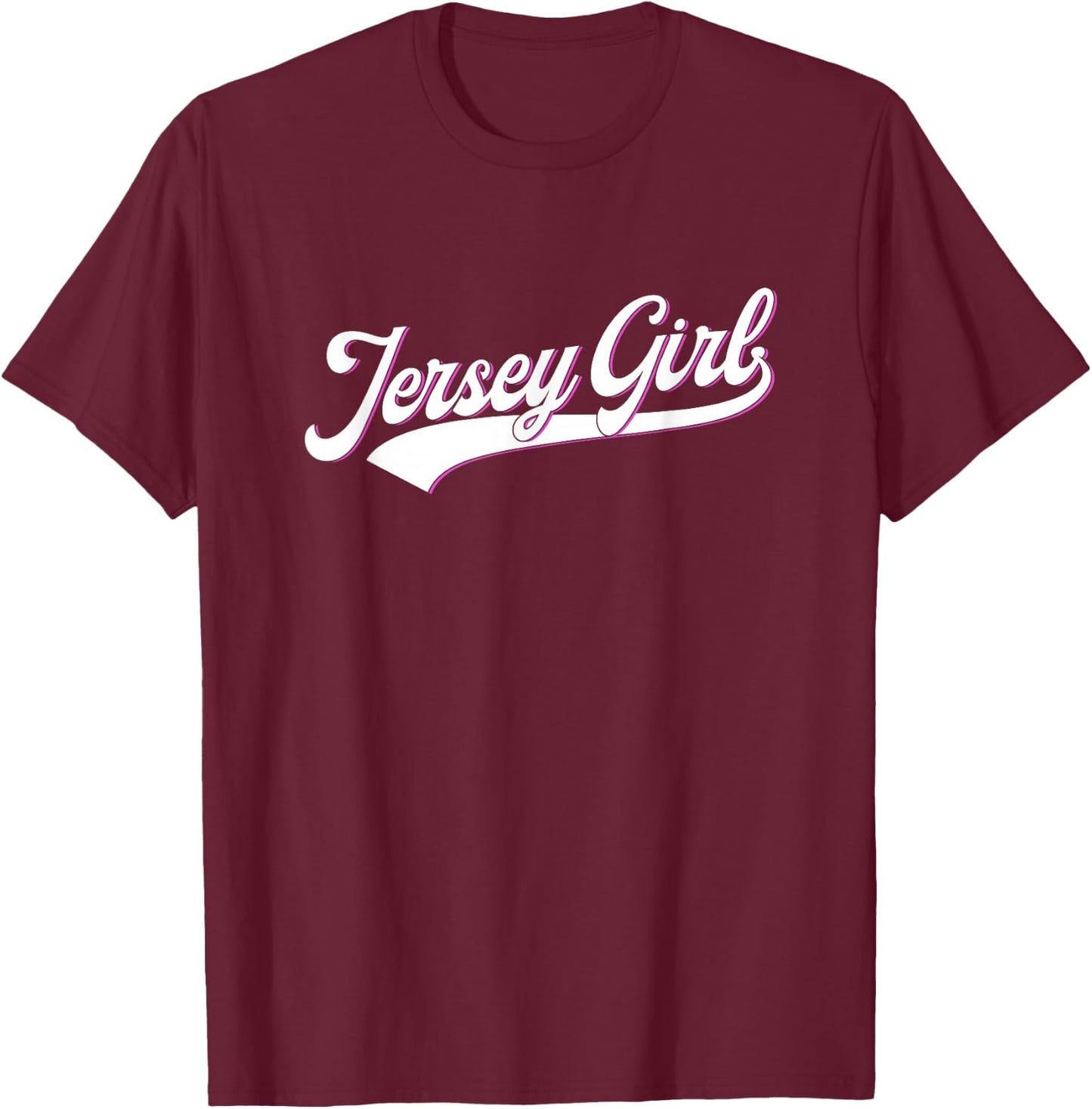 New Jersey State USA Jersey Girl for Girls, Women - Black, Small T-Shirt - T-Shirt | Maroon