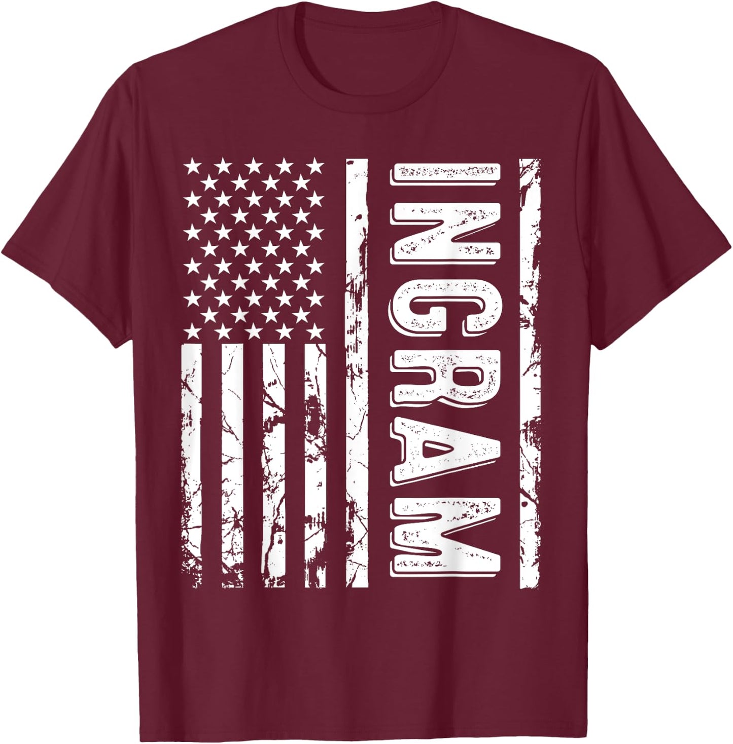 Ingram Last Name Funny Surname Team Ingram Family Reunion T-Shirt - T-Shirt | Maroon
