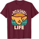 PitaShri Life Retro Hindi Father’s Day New Dad Announcement T-Shirt - T-Shirt | Maroon