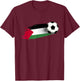 Palestine Flag Jersey Palestine Soccer Team Palestine T-Shirt - T-Shirt | Maroon