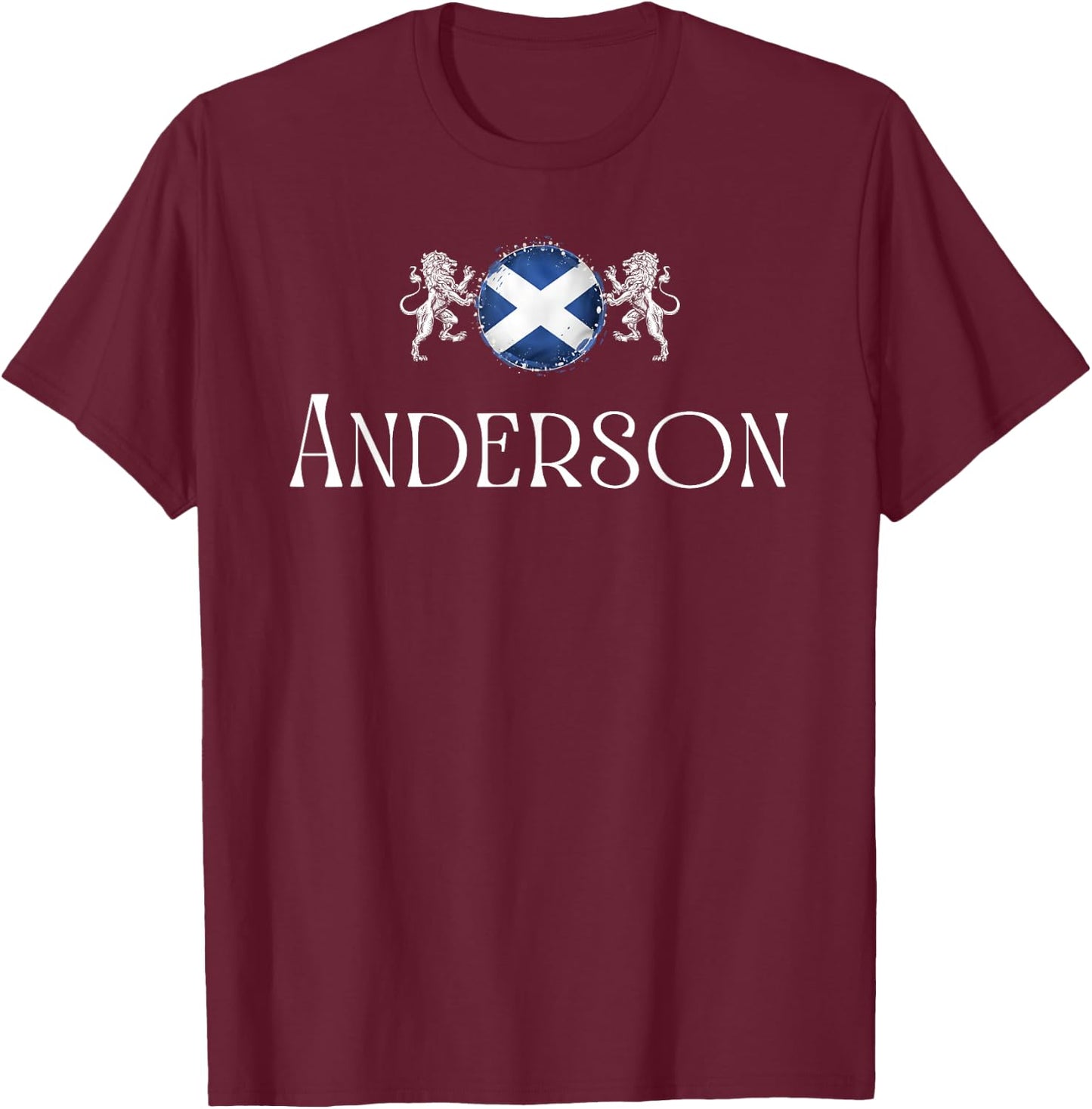Anderson Clan Scottish Family Name Scotland Heraldry T-Shirt - T-Shirt | Maroon
