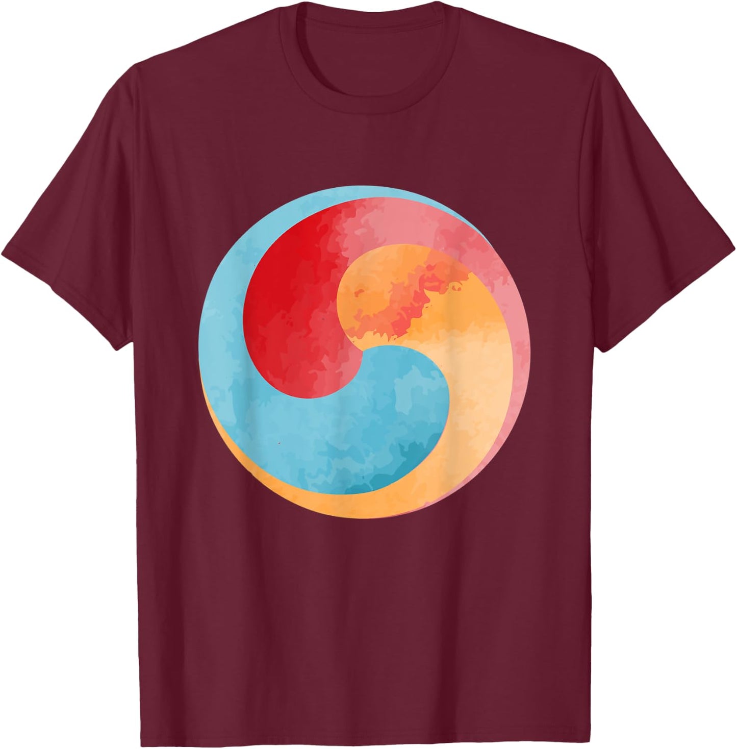 Zen Gankyil Symbol Wheel of Joy Bon Tibeten Buddhist T-Shirt - T-Shirt | Maroon