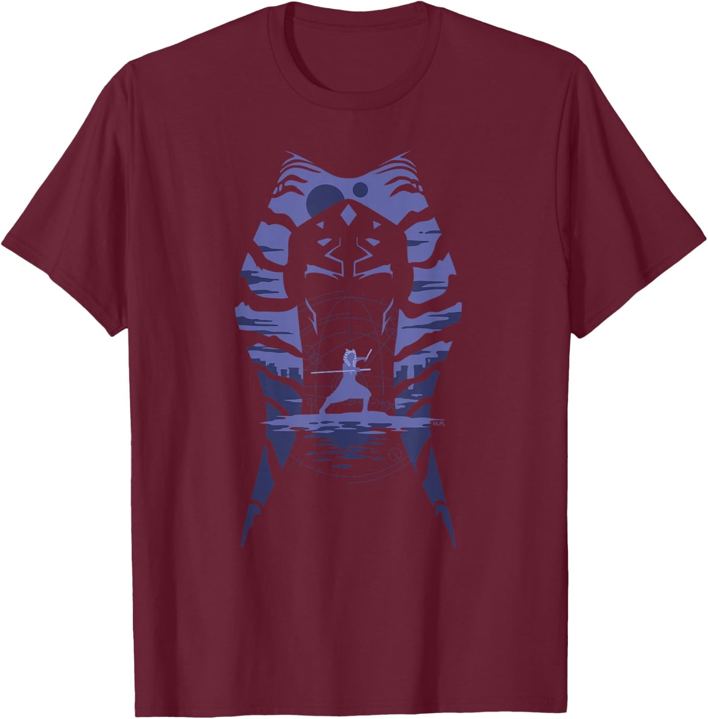 Star Wars Ahsoka Tano Alien Worlds Disney+ T-Shirt - T-Shirt | Maroon