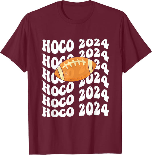 Retro Hoco 2024 Shirt Homecoming Shirt School Reunion T-Shirt - T-Shirt | Maroon