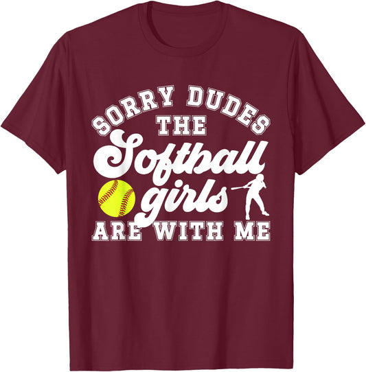 Softball Girls Softball Brother Of A Softball Player T-Shirt - T-Shirt | Maroon