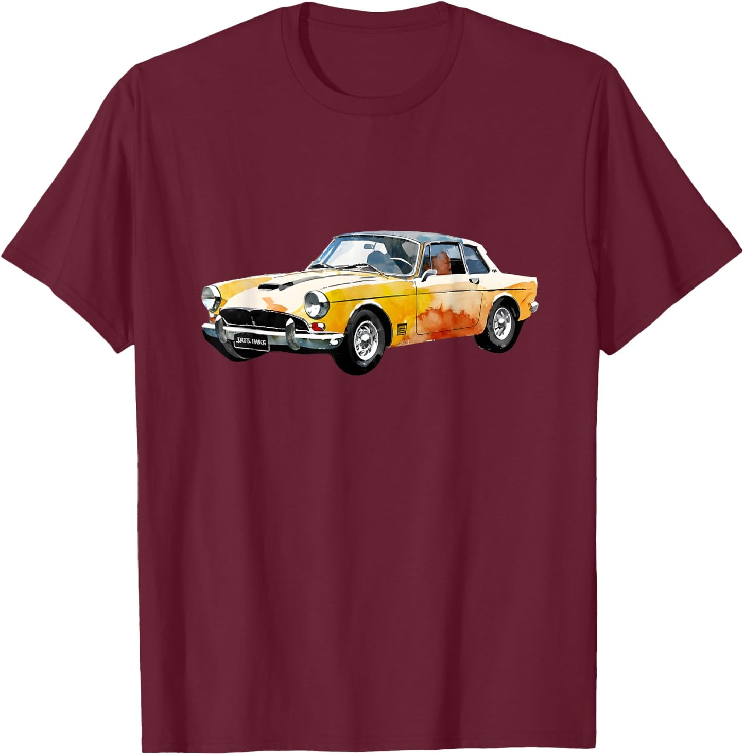 1967 Sunbeams Alpines Series V Vintage Car Graphic T-Shirt - T-Shirt | Maroon