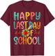 Happy Last Day of School Teachers Tie Dye Sunflower 2023 Women Kids T-Shirt - T-Shirt | Maroon