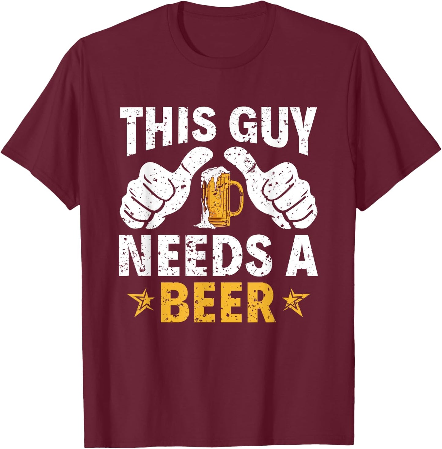 This Type Needs a Beer Funny Beer Drinker T-Shirt - T-Shirt | Maroon
