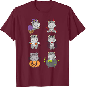 Hippo Halloween Costume Hippo Halloween T-Shirt - T-Shirt | Maroon