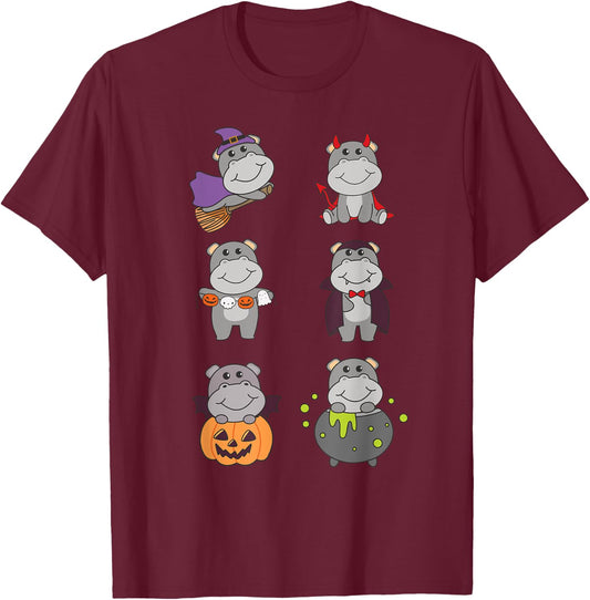Hippo Halloween Costume Hippo Halloween T-Shirt - T-Shirt | Maroon