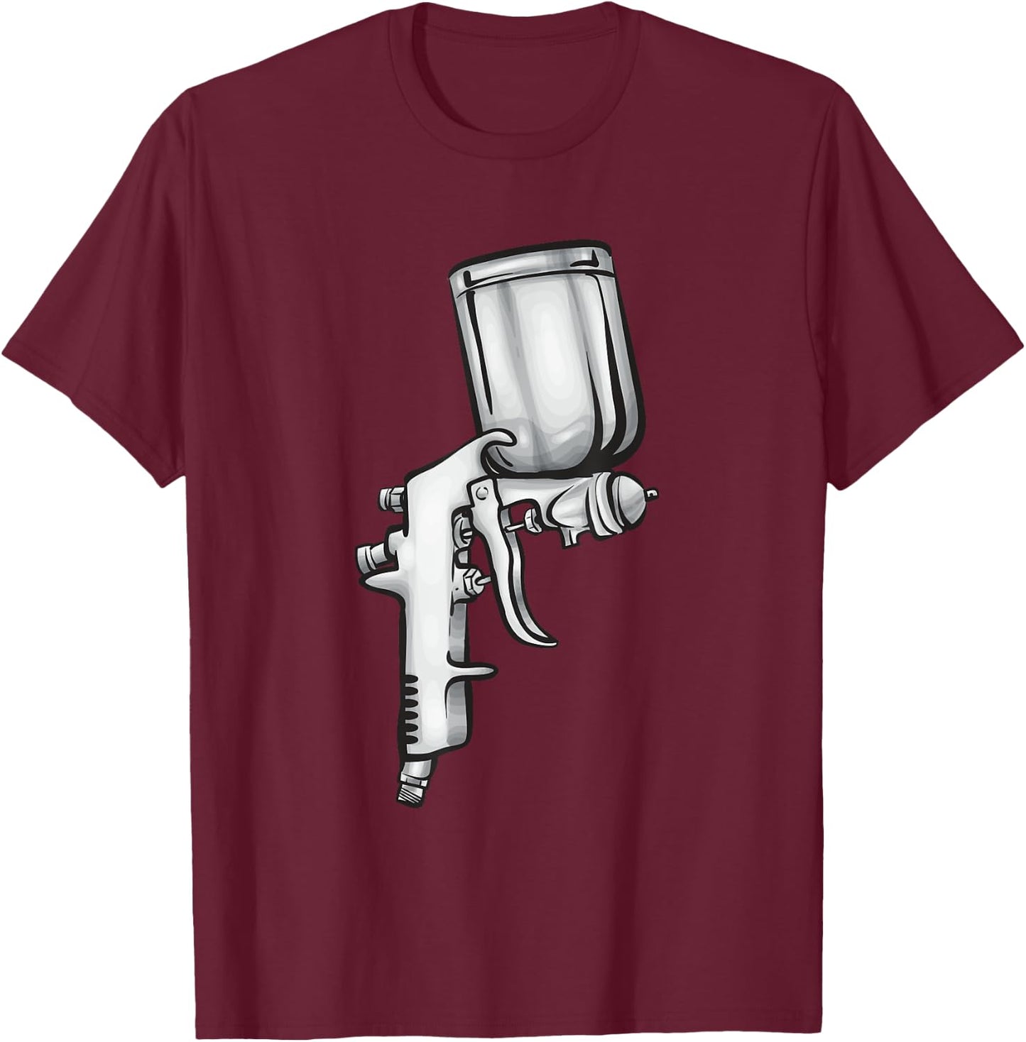 Spray Gun Auto Body Painter Automotive Car Painter T-Shirt - T-Shirt | Maroon