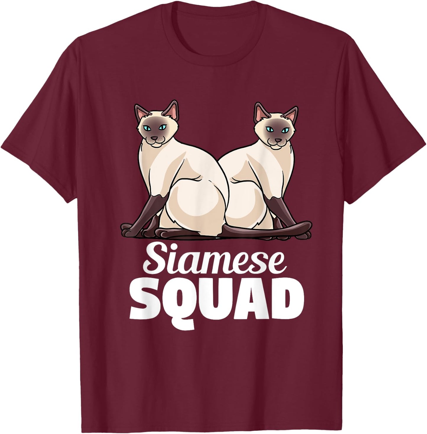 Siamese Cat Gift Men Kids - Love My Siamese Cat T-Shirt - T-Shirt | Maroon