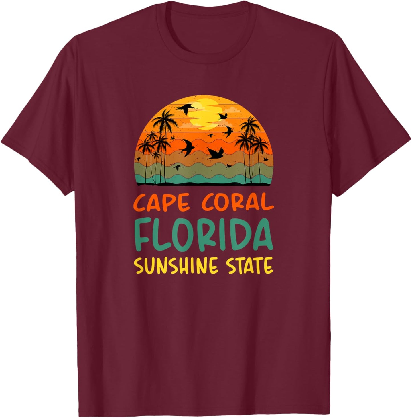 Cape Coral Florida T-Shirt - T-Shirt | Maroon
