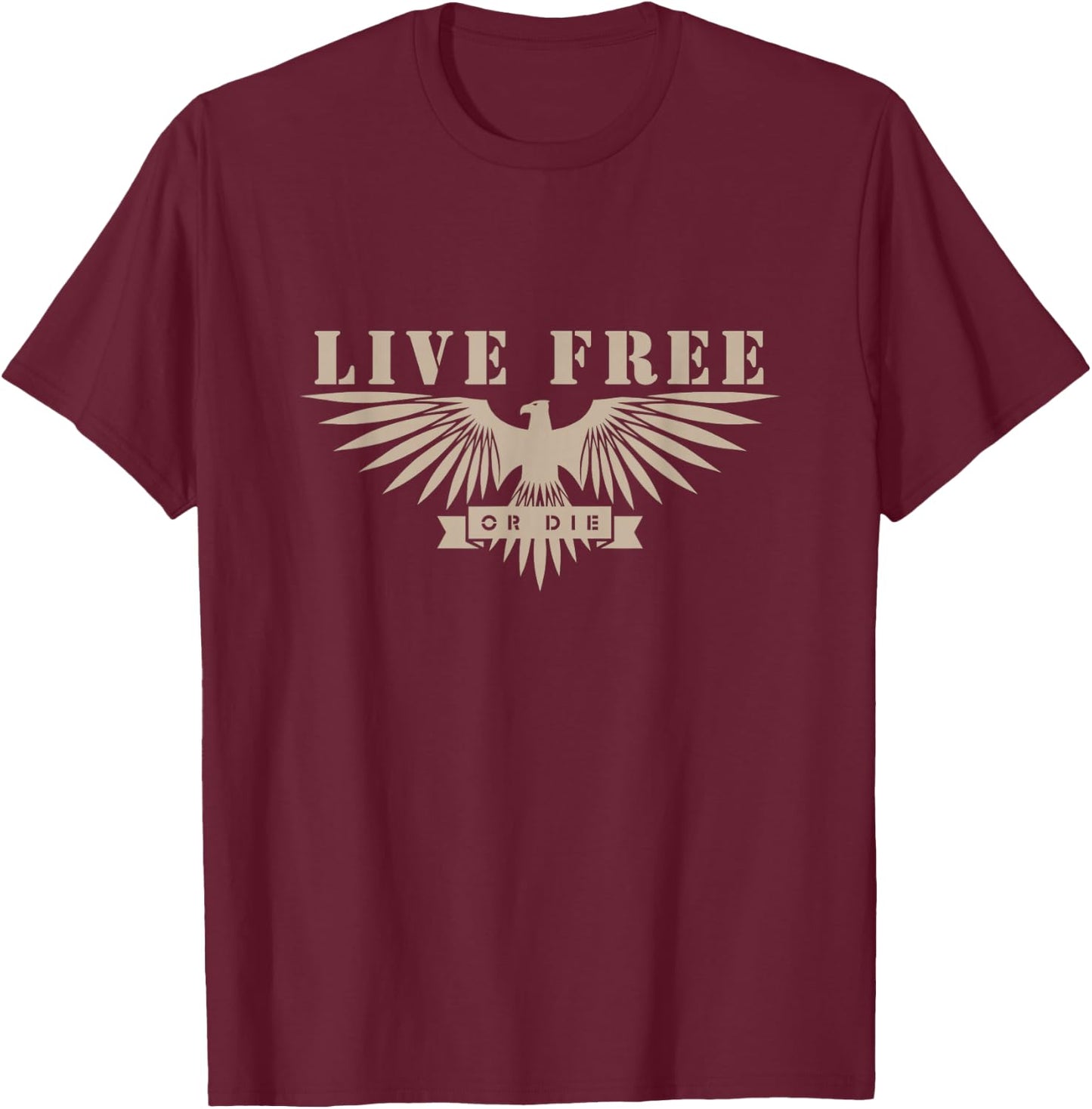 Live Free T-Shirt - T-Shirt | Maroon