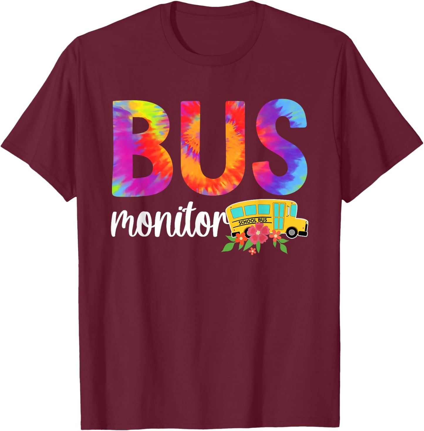 Bus Monitor Appreciation School Bus Monitor T-Shirt - T-Shirt | Maroon