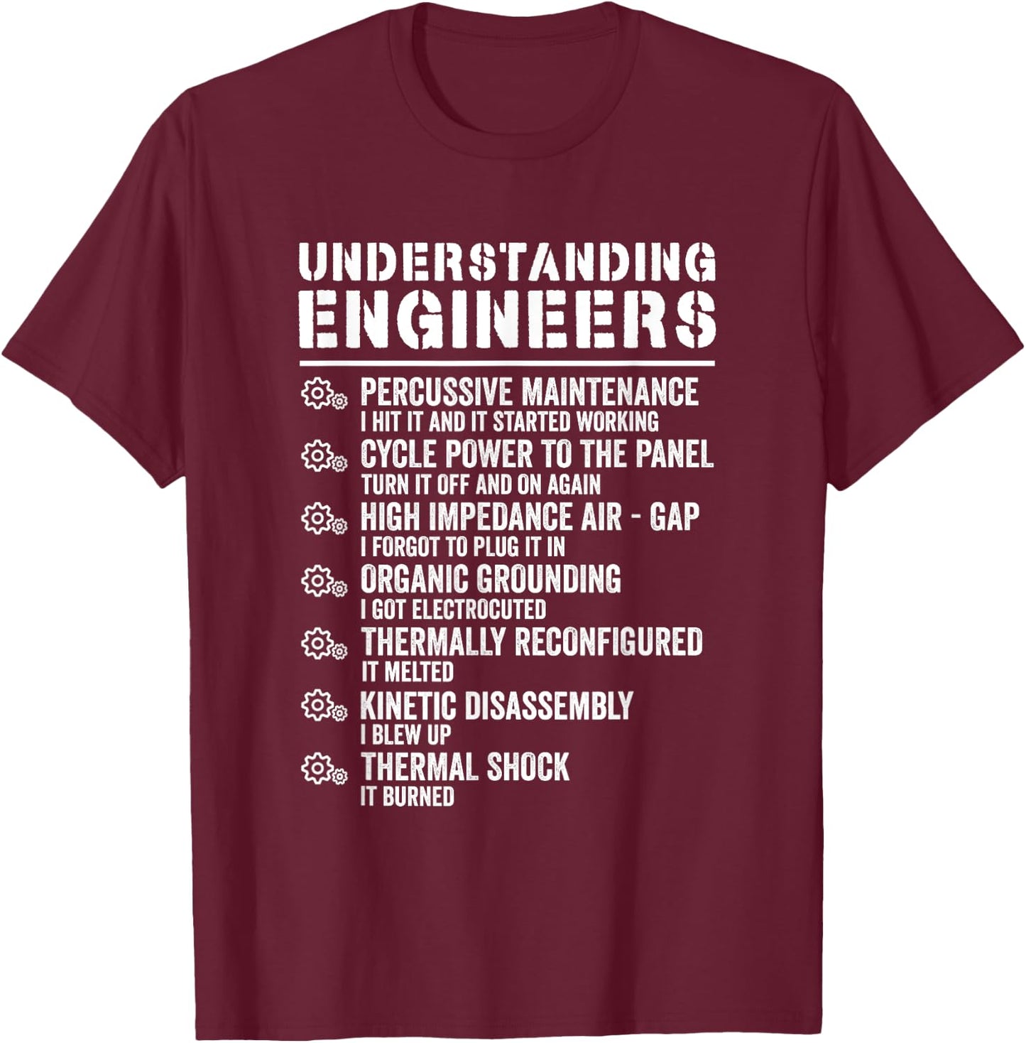 Explained Understanding Engineers Mechanical Engineering T-Shirt - T-Shirt | Maroon