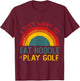 Funny I just want to eat noodle and Play Golf Christmas T-Shirt - T-Shirt | Maroon