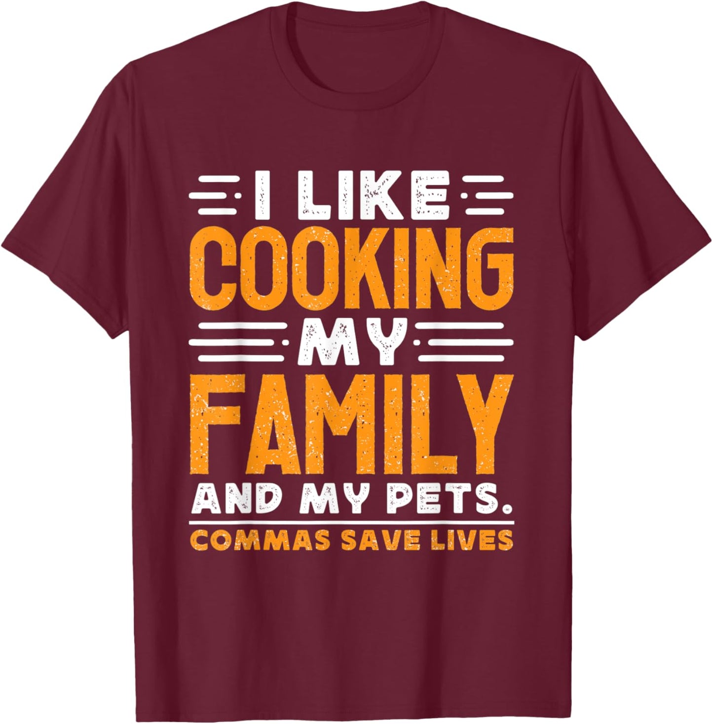Grammar Police Grammar Teacher - Commas Save Lives Men Women T-Shirt - T-Shirt | Maroon