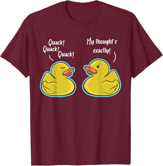 Quack Quack Quack Duck Conversation Ducks T-Shirt - T-Shirt | Maroon