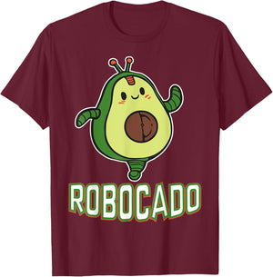 Robocado Funny Avocado Lover Robots and robotics Lover Vegan T-Shirt - T-Shirt | Maroon