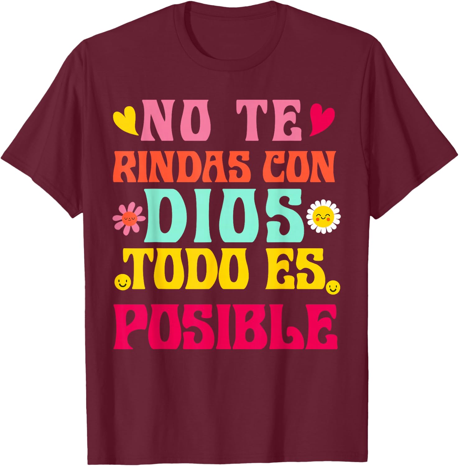 Camiseta Cristiana Para Mujer En Espanol Spanish Cristiano T-Shirt - T-Shirt | Maroon