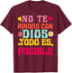 Camiseta Cristiana Para Mujer En Espanol Spanish Cristiano T-Shirt - T-Shirt | Maroon