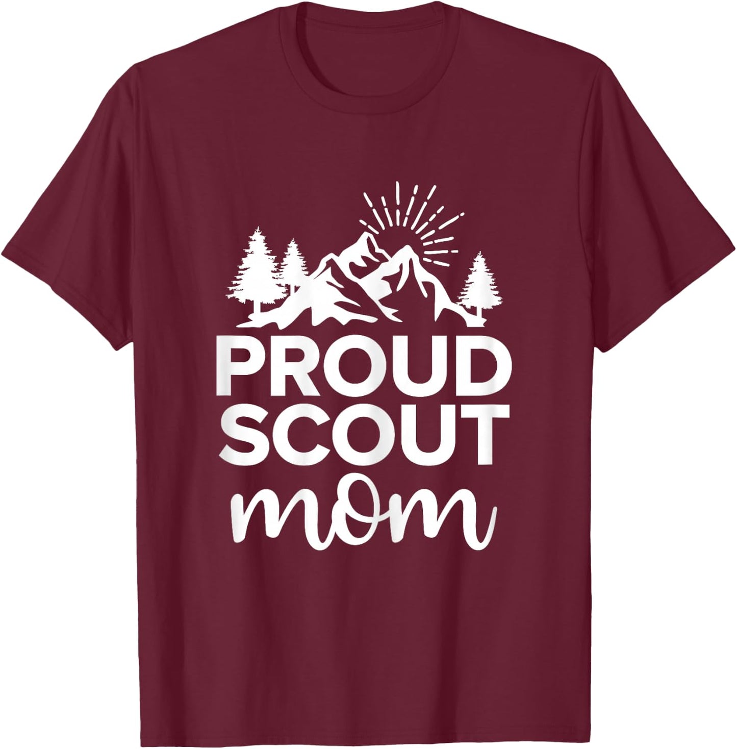 Camping Mother Proud Scout Mom T-Shirt - T-Shirt | Maroon