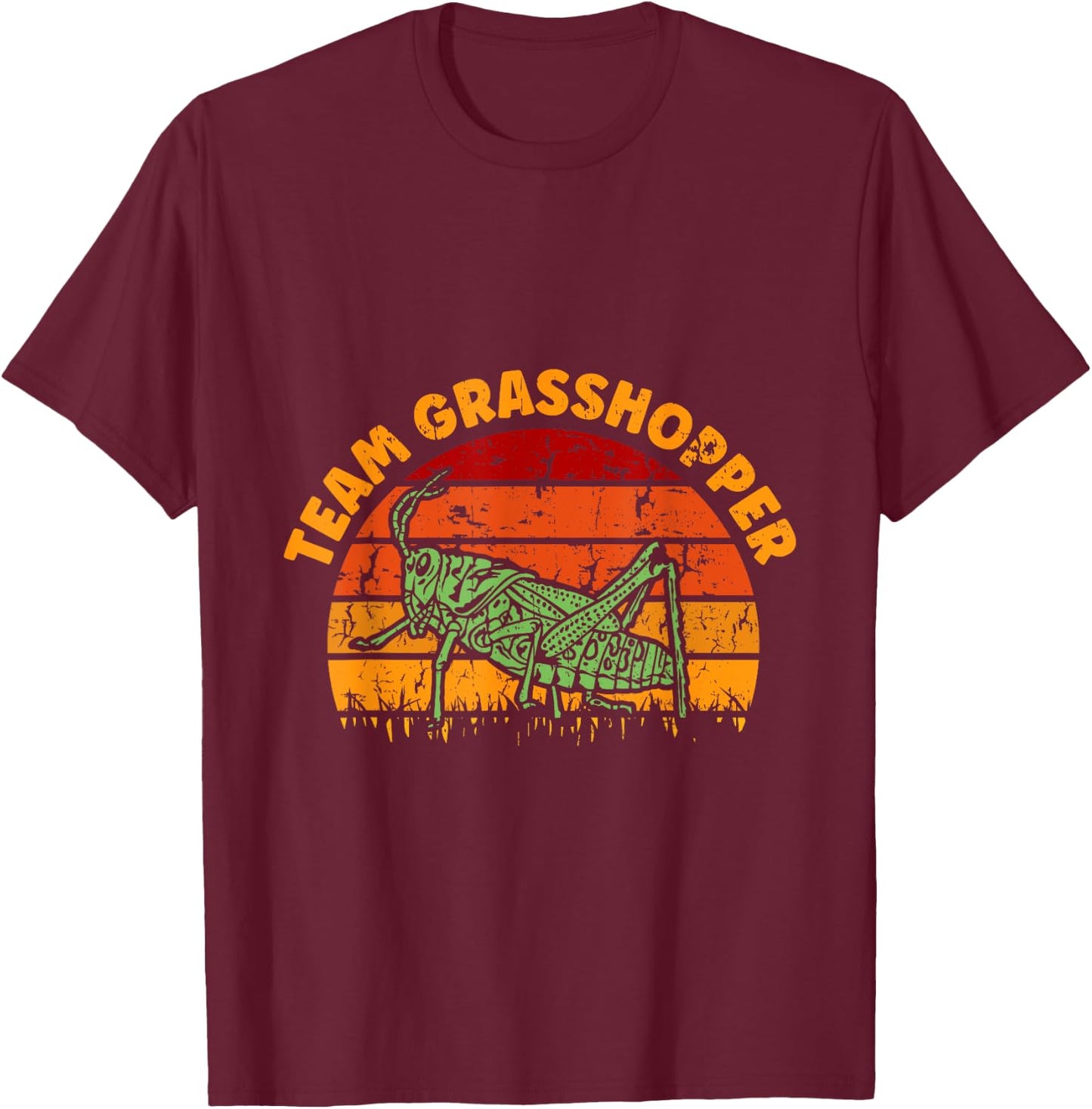 Retro Team Grasshopper T-Shirt - T-Shirt | Maroon