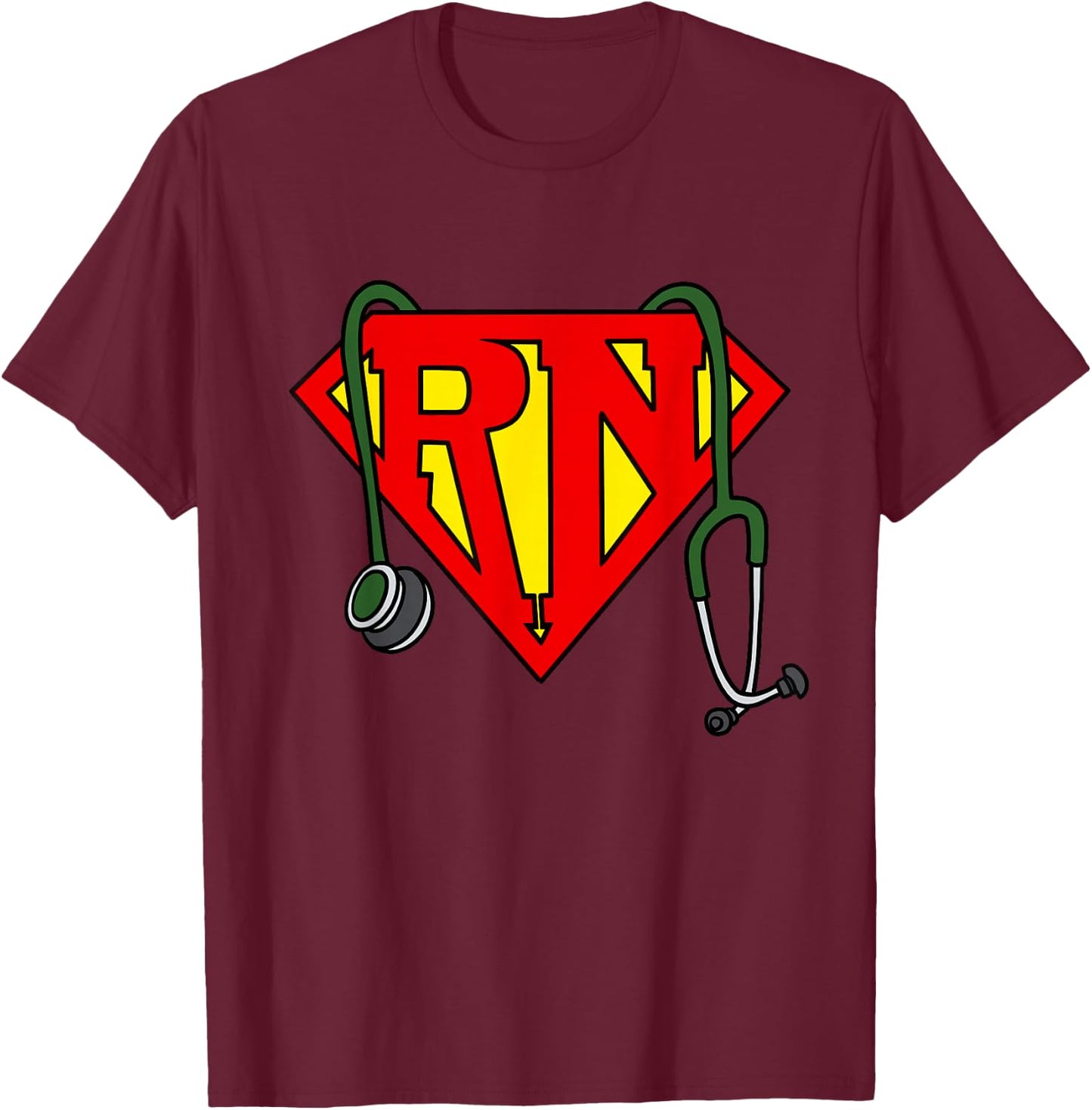 Super nurse Funny Superhero Nurse T-Shirt - T-Shirt | Maroon