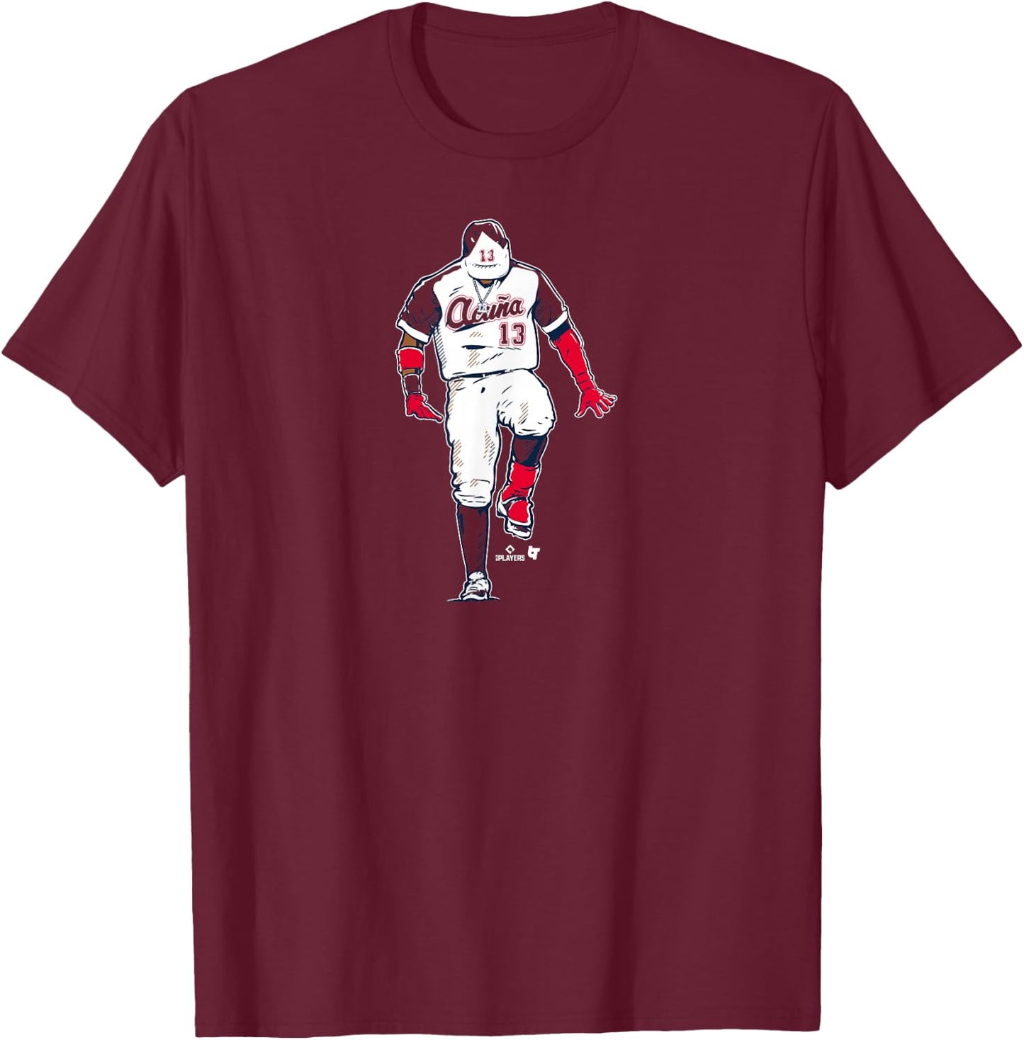 Ronald Acuña Jr. - The Silencer - Atlanta Baseball T-Shirt - T-Shirt | Maroon